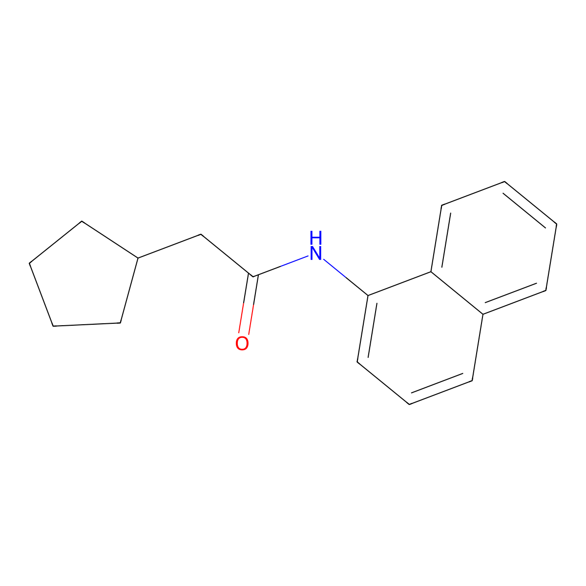 2-cyclopentyl-N-naphthalen-1-ylacetamide molecular structure, CAS 849513-88-8