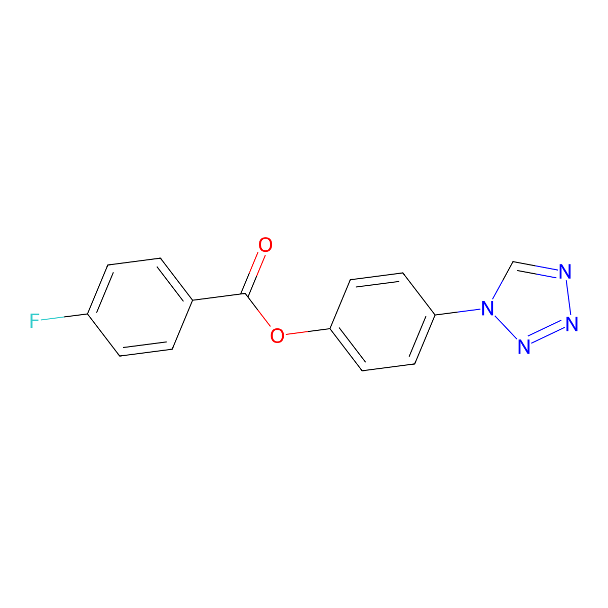 4-(1H-tetrazol-1-yl)phenyl 4-fluorobenzoate molecular structure, CAS 849515-21-5