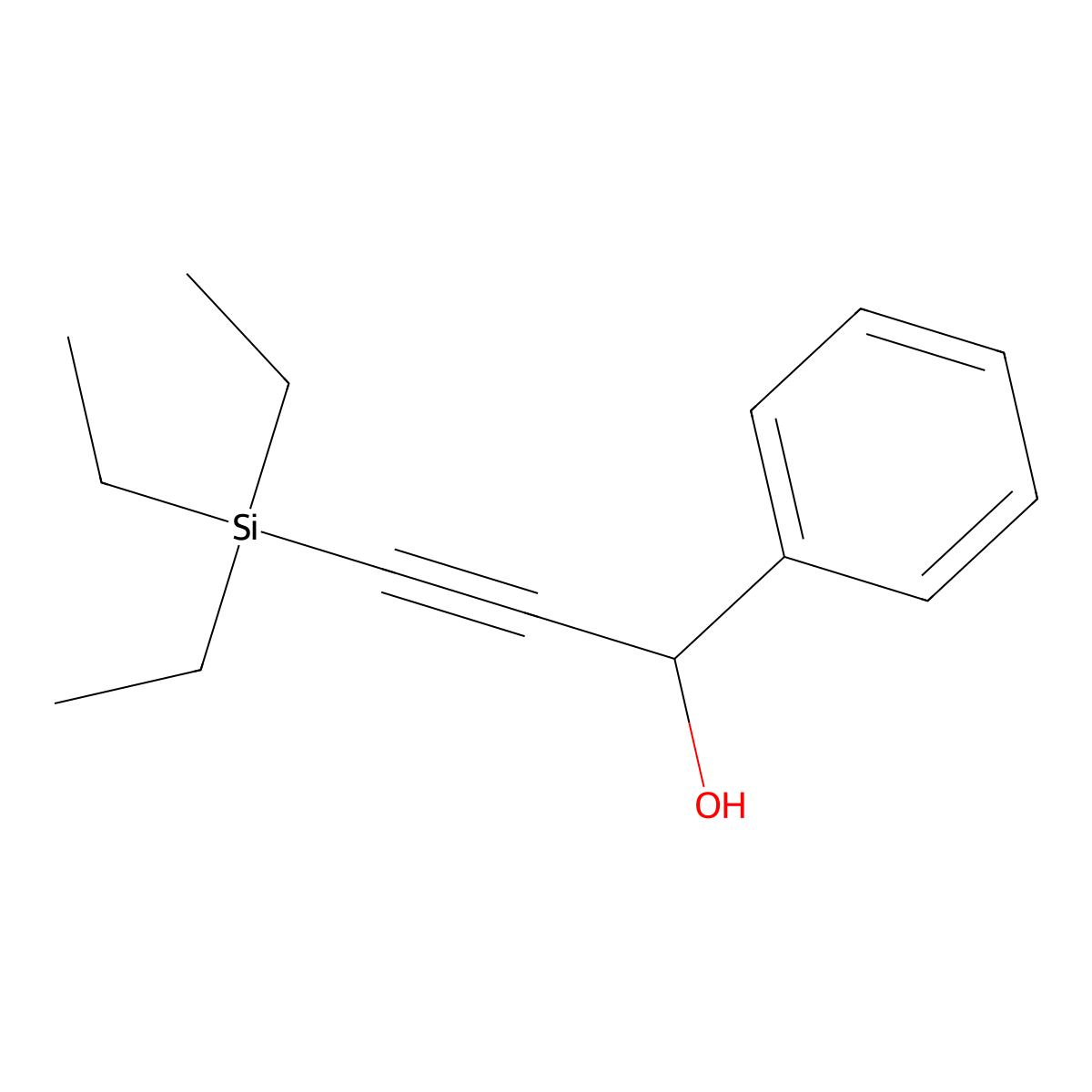 alpha-[2-(Triethylsilyl)ethynyl]benZenemethanol molecular structure, CAS 849518-46-3
