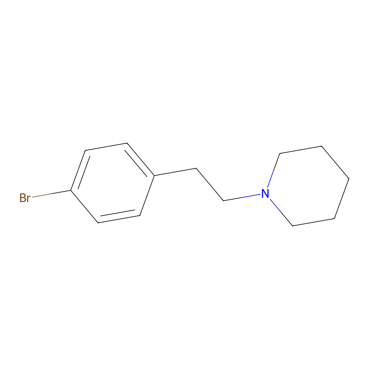 4-(2-Piperidinoethyl)-1-bromobenzene molecular structure, CAS 849519-43-3