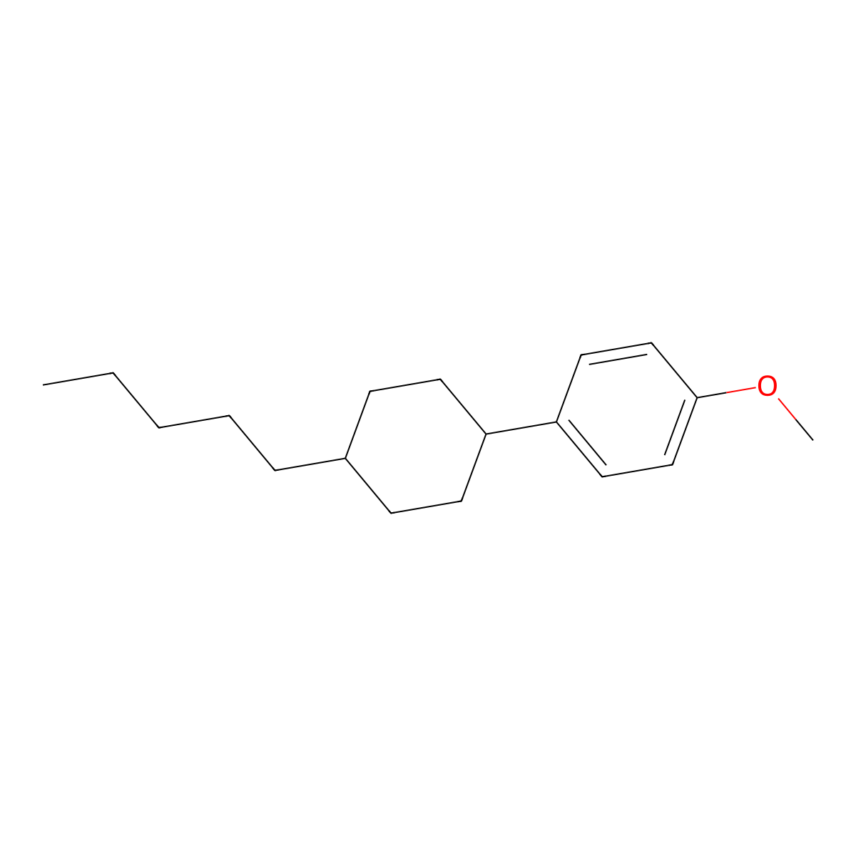 1-Methoxy-4-(4-pentylcyclohexyl)benzene molecular structure, CAS 84952-30-7