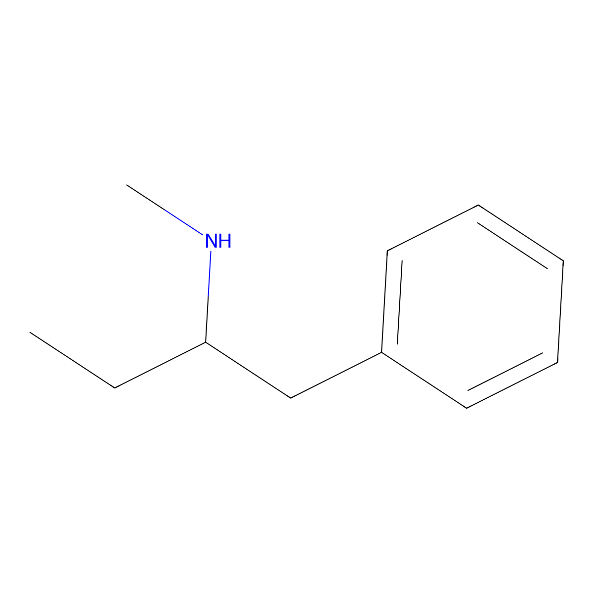 2-Methylamino-1-phenylbutane molecular structure, CAS 84952-60-3