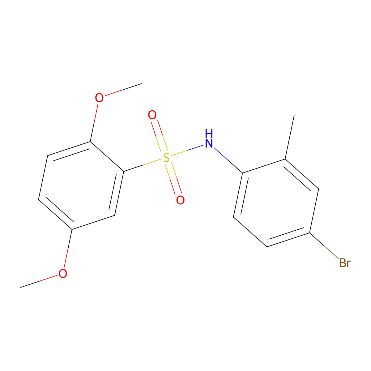 N-(4-bromo-2-methylphenyl)-2,5-dimethoxybenzenesulfonamide molecular structure, CAS 849520-93-0