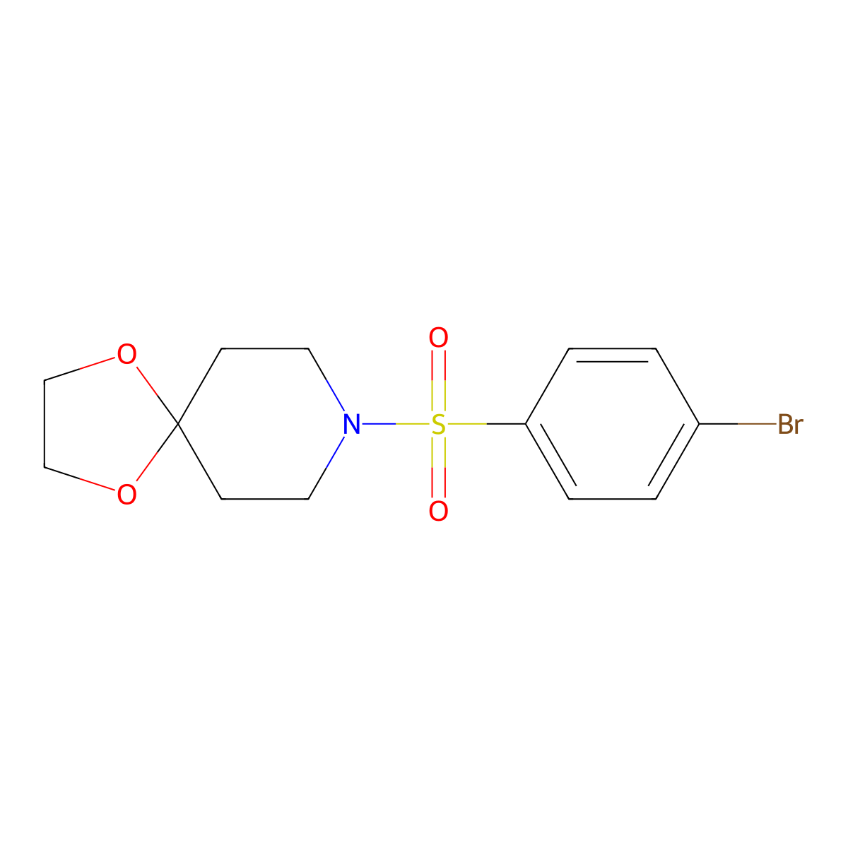 8-((4-Bromophenyl)sulfonyl)-1,4-dioxa-8-azaspiro[4.5]decane molecular structure, CAS 849532-19-0