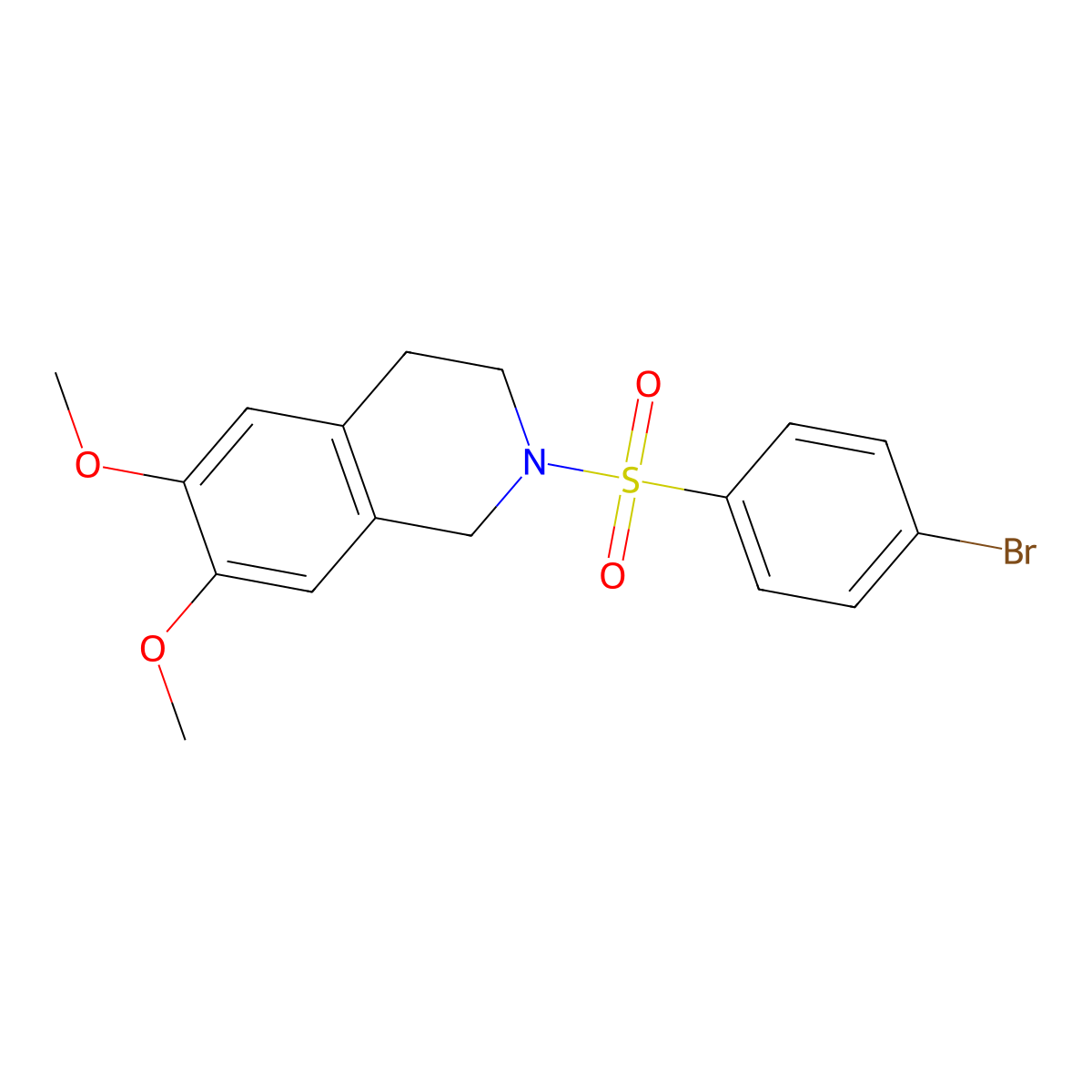 2-[(4-Bromophenyl)sulfonyl]-6,7-dimethoxy-1,2,3,4-tetrahydroisoquinoline molecular structure, CAS 849532-21-4