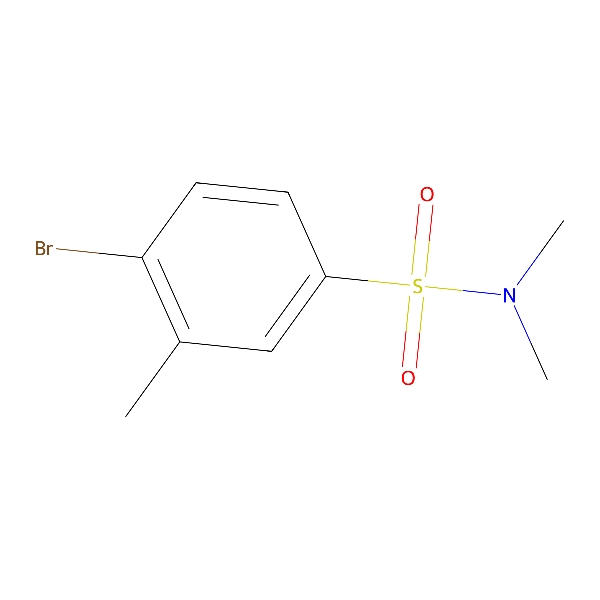 4-bromo-N,N,3-trimethylbenzenesulfonamide molecular structure, CAS 849532-31-6