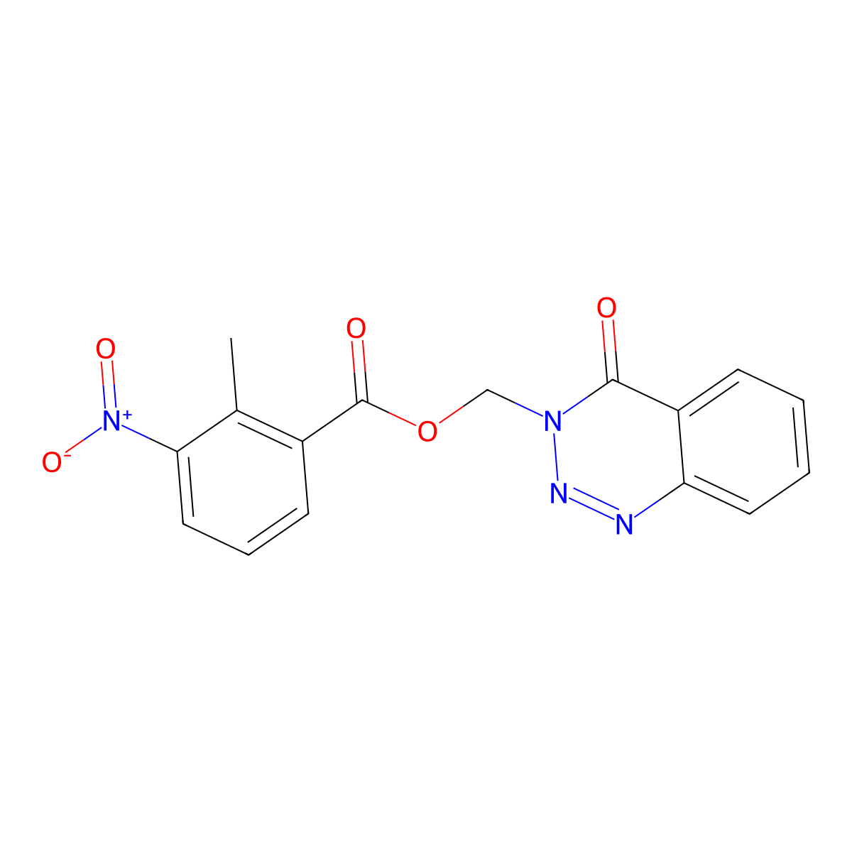 (4-oxobenzo[d][1,2,3]triazin-3(4H)-yl)methyl 2-methyl-3-nitrobenzoate molecular structure, CAS 849532-54-3