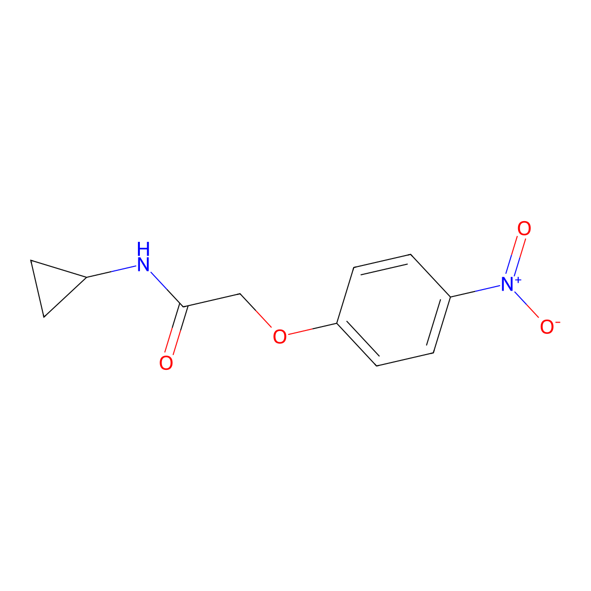 N-cyclopropyl-2-(4-nitrophenoxy)acetamide molecular structure, CAS 849532-86-1