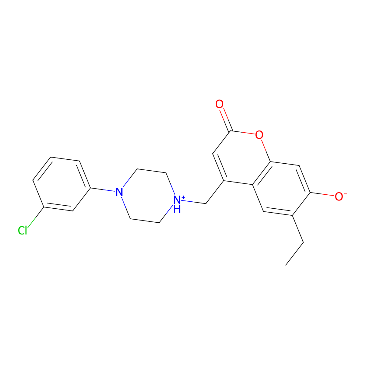 4-((4-(3-chlorophenyl)piperazin-1-yl)methyl)-6-ethyl-7-hydroxy-2H-chromen-2-one molecular structure, CAS 849533-03-5