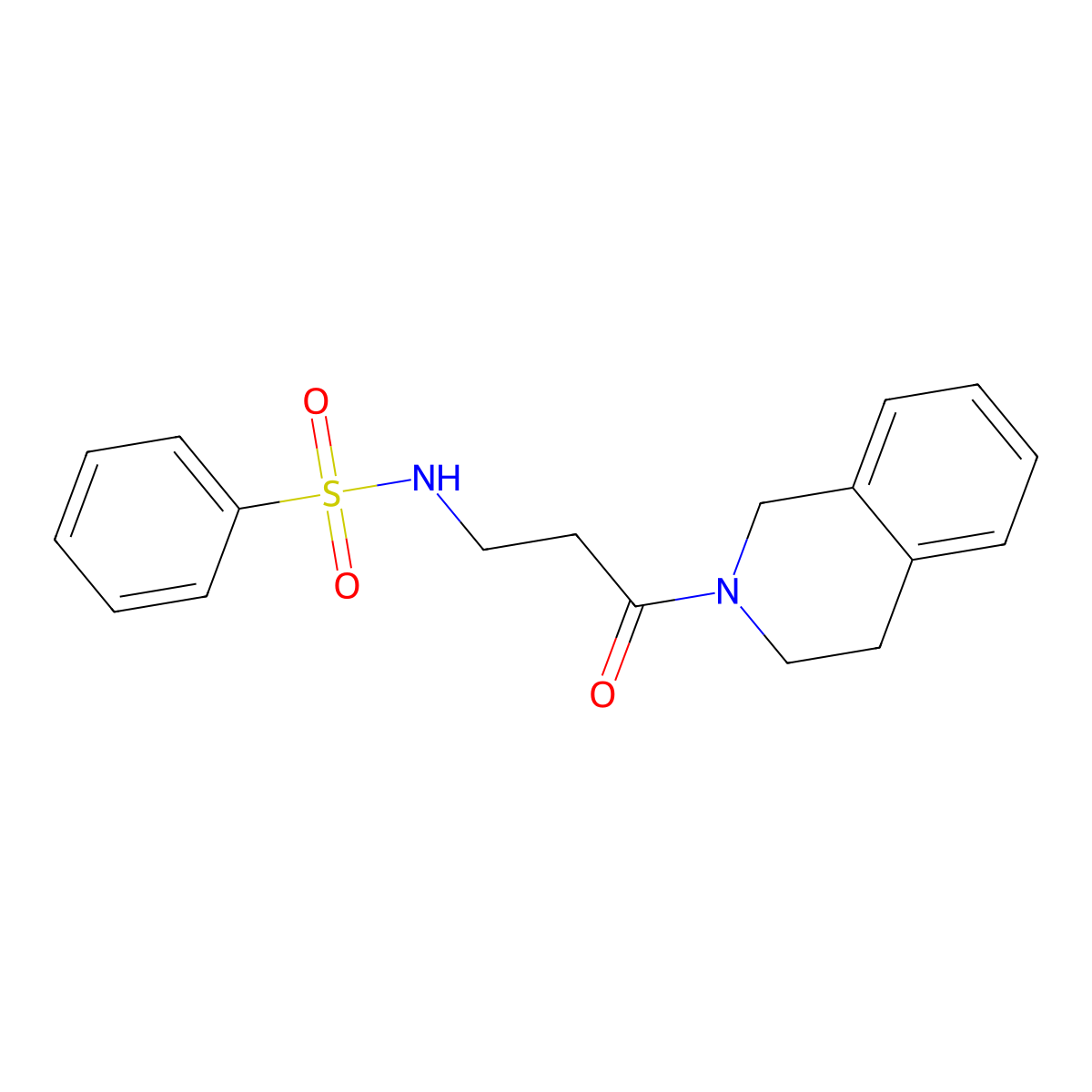 N-[3-(3,4-dihydroisoquinolin-2(1H)-yl)-3-oxopropyl]benzenesulfonamide molecular structure, CAS 849536-26-1