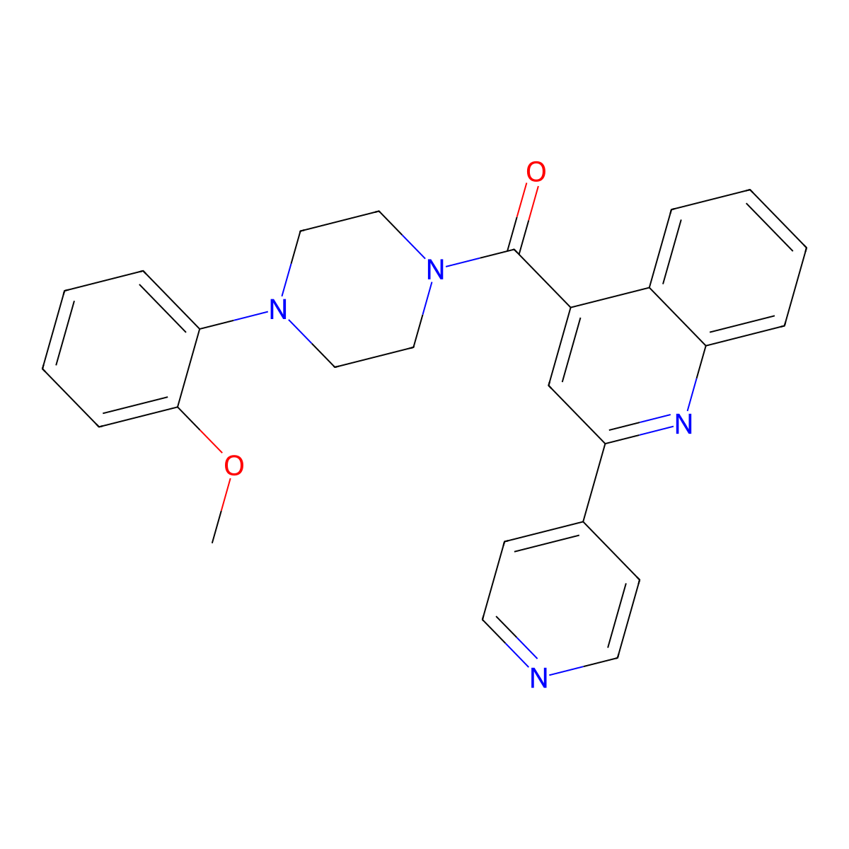 [4-(2-Methoxyphenyl)piperazin-1-yl][2-(pyridin-4-yl)quinolin-4-yl]methanone molecular structure, CAS 849538-00-7