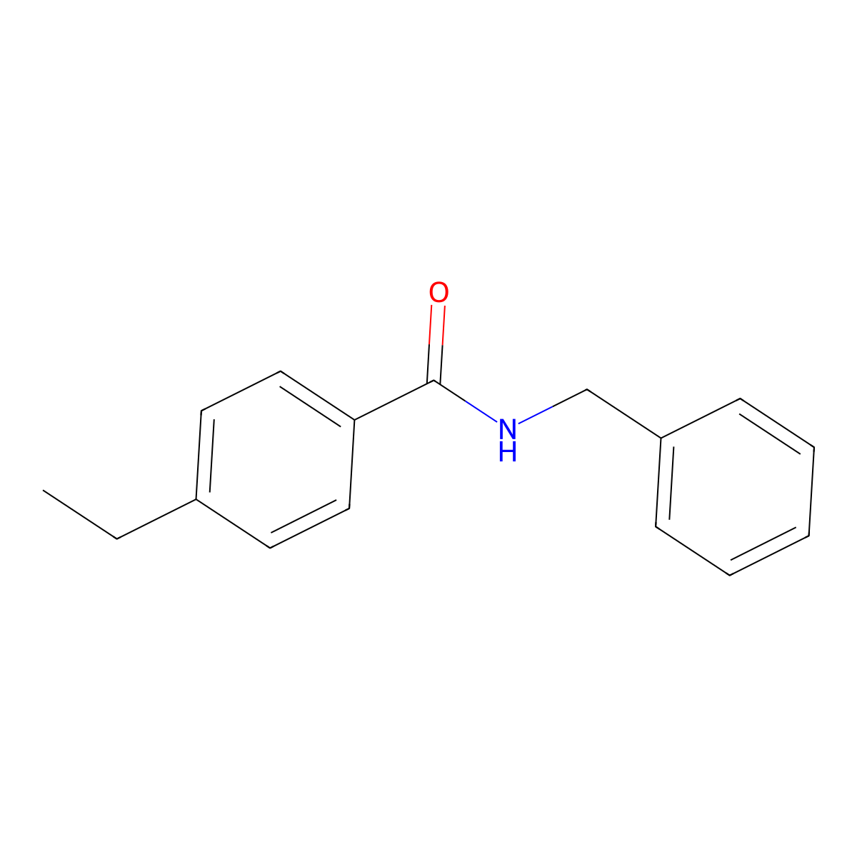 N-benzyl-4-ethylbenzamide molecular structure, CAS 84954-32-5