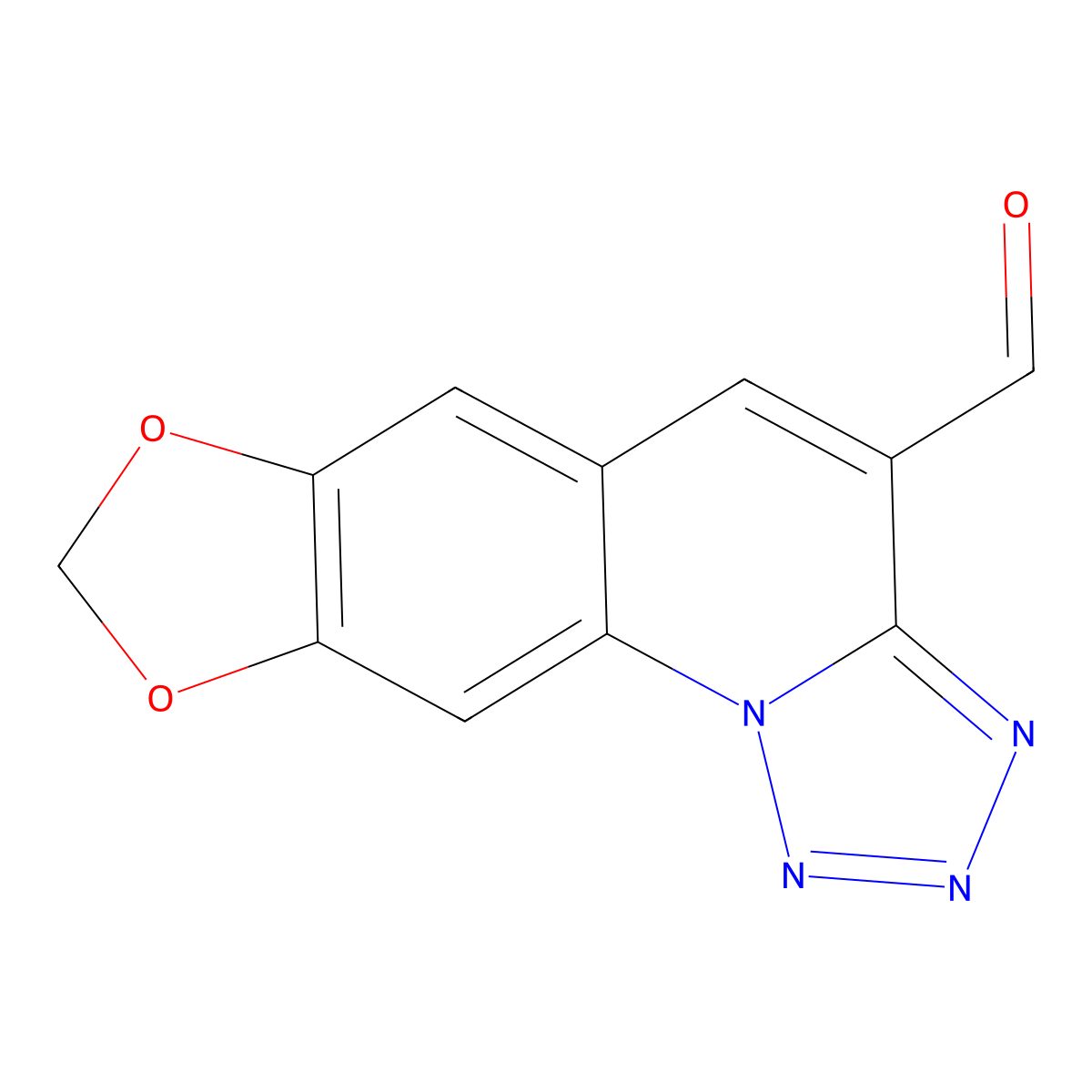 7,9-Dioxa-1,2,3,10b-tetraaza-dicyclopenta[a,g]-naphthalene-4-carbaldehyde molecular structure, CAS 849541-84-0