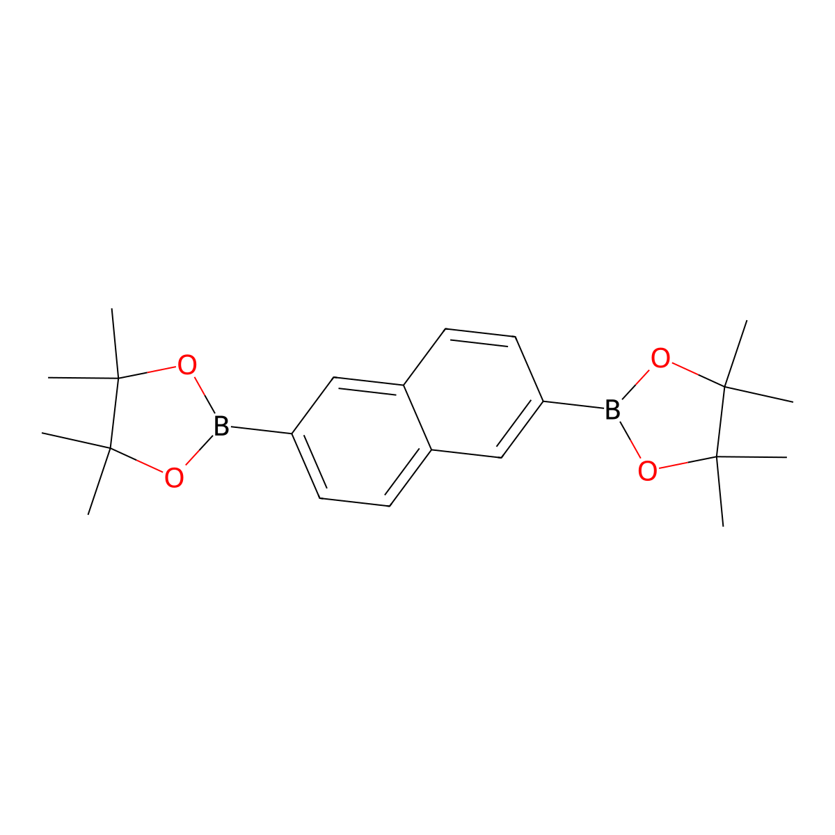 2,2'-(Naphthalene-2,6-diyl)bis(4,4,5,5-tetramethyl-1,3,2-dioxaborolane) molecular structure, CAS 849543-98-2