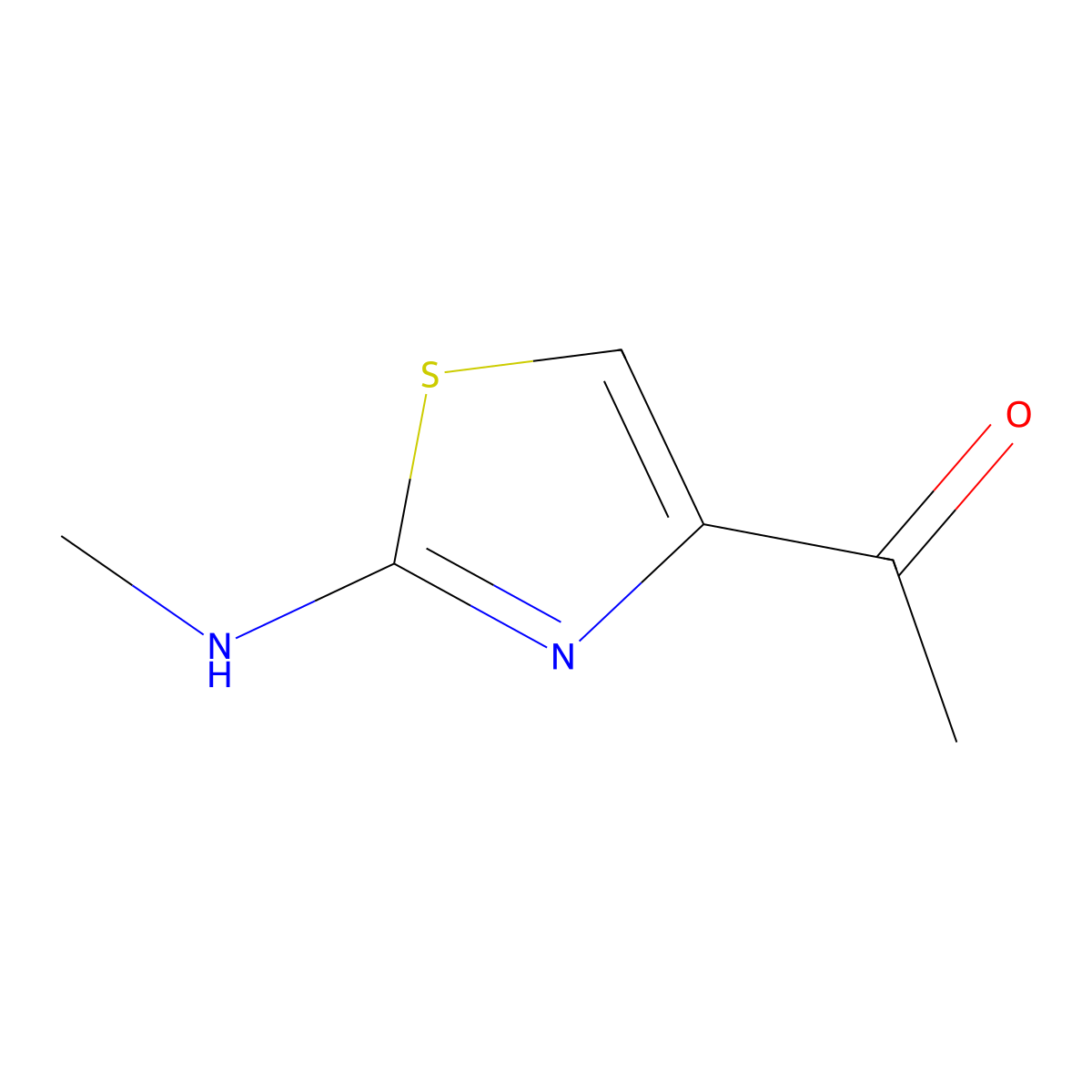 Ethanone, 1-[2-(methylamino)-4-thiazolyl]- molecular structure, CAS 849547-44-0