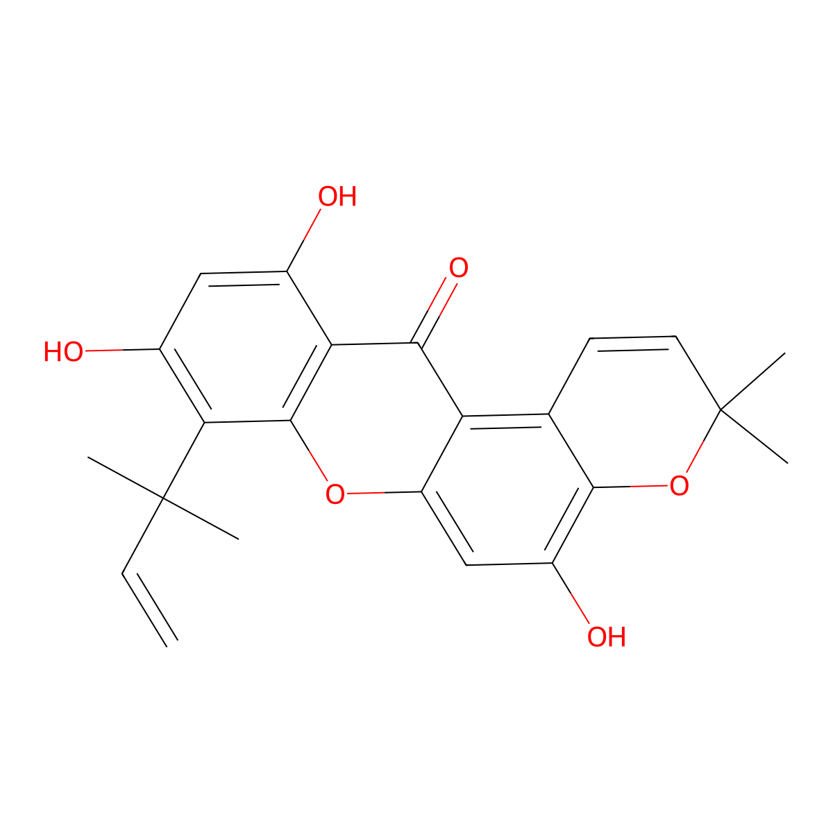Cudraxanthone B molecular structure, CAS 84955-05-5