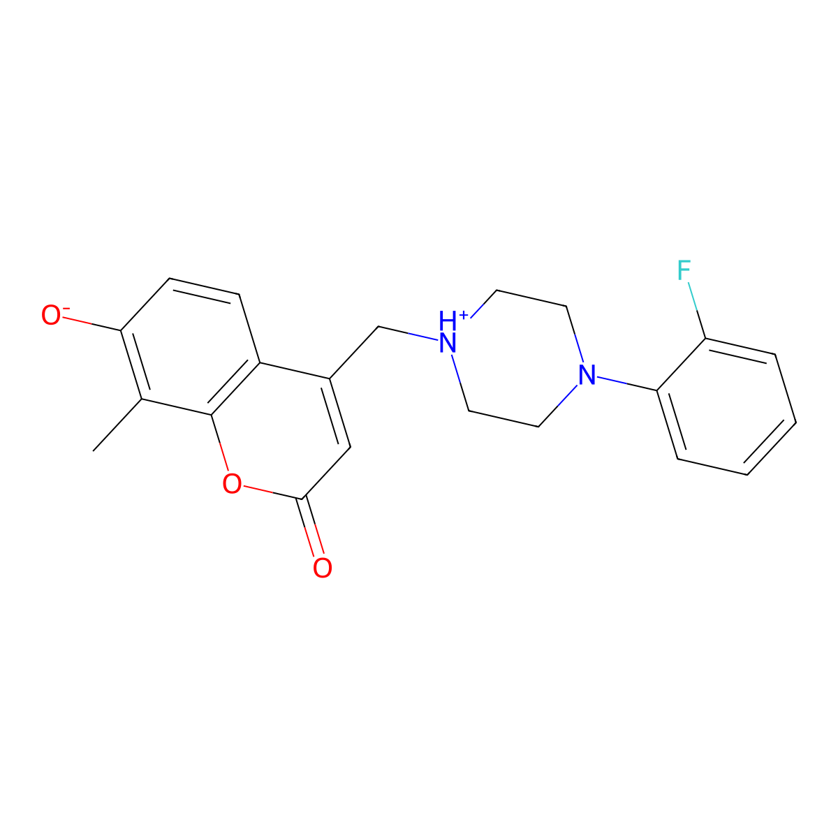 4-{[4-(2-fluorophenyl)piperazin-1-yl]methyl}-7-hydroxy-8-methyl-2H-chromen-2-one molecular structure, CAS 849552-67-6
