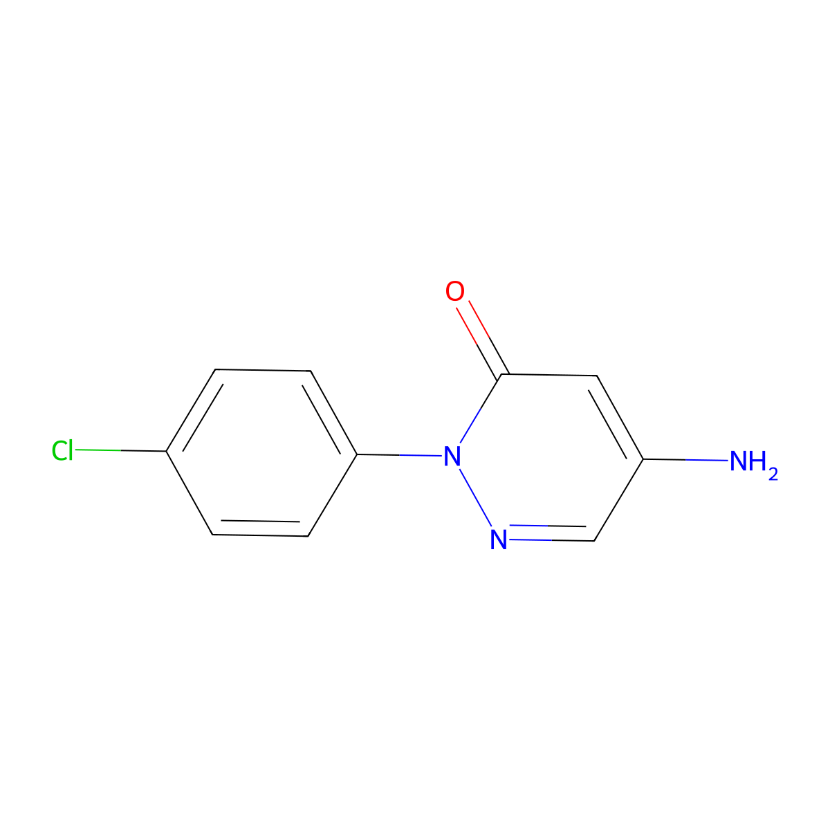 5-Amino-2-(4-chlorophenyl)pyridazin-3(2H)-one molecular structure, CAS 84956-67-2