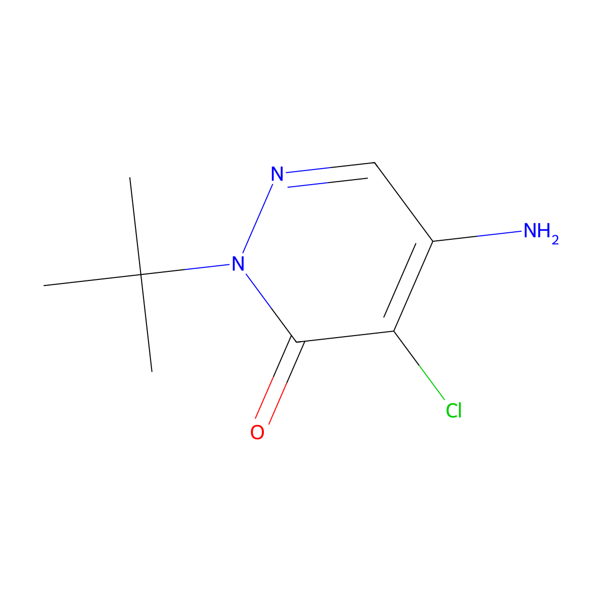 5-Amino-2-tert-butyl-4-chloro-2,3-dihydropyridazin-3-one molecular structure, CAS 84956-72-9