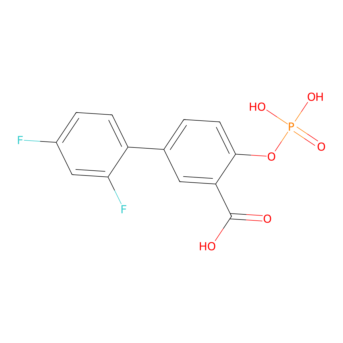 Diflunisal Phosphate molecular structure, CAS 84958-45-2