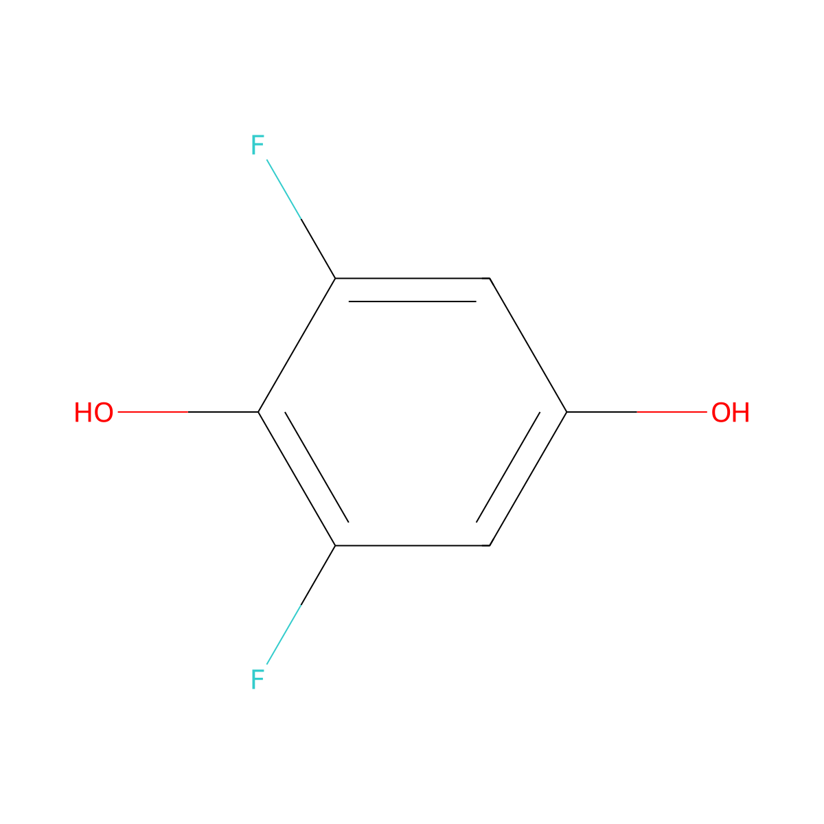 2,6-Difluorobenzene-1,4-diol molecular structure, CAS 84959-65-9