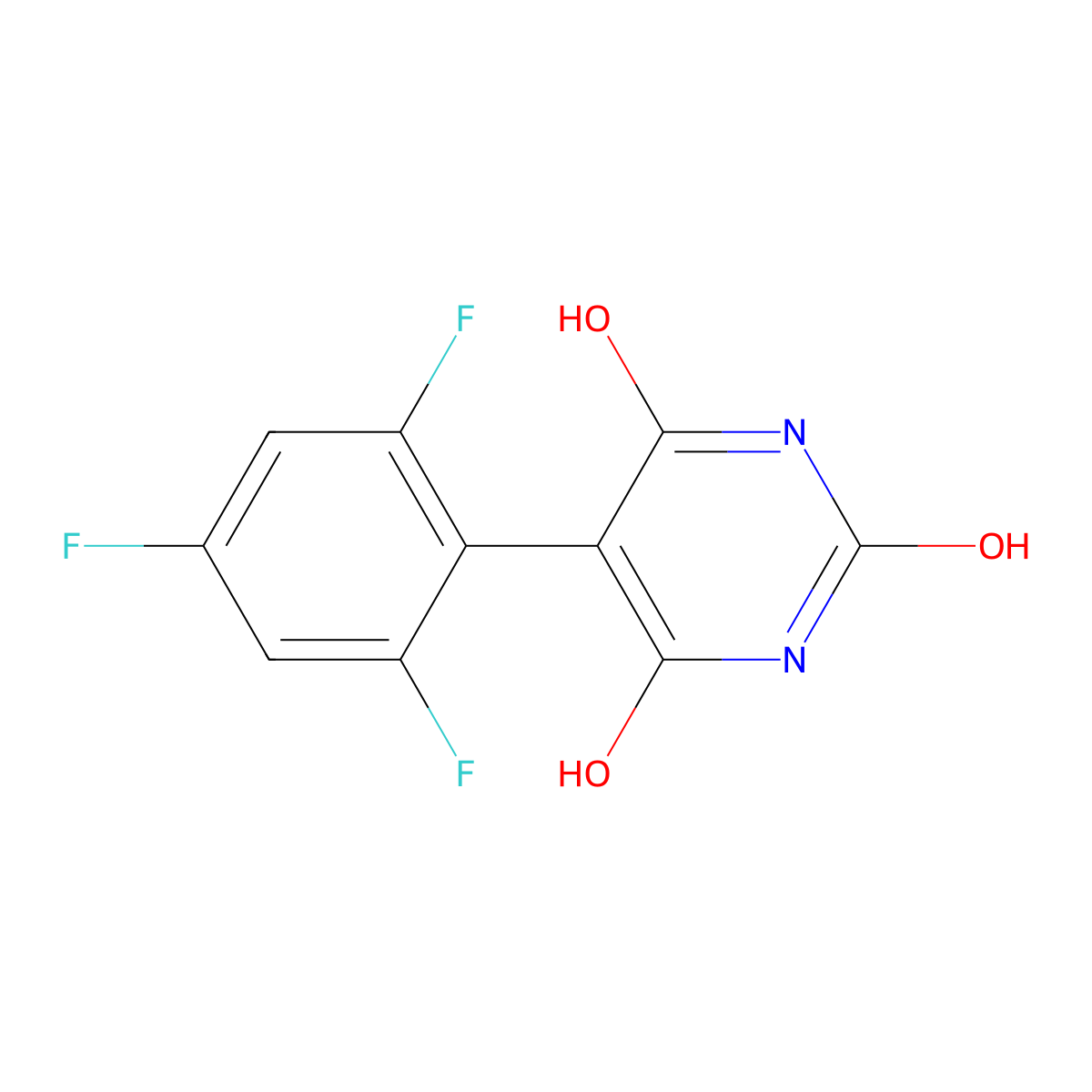 5-(2,4,6-Trifluorophenyl)pyrimidine-2,4,6-triol molecular structure, CAS 849600-53-9
