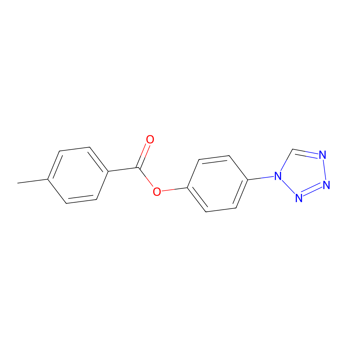 4-(1H-tetrazol-1-yl)phenyl 4-methylbenzoate molecular structure, CAS 849603-59-4