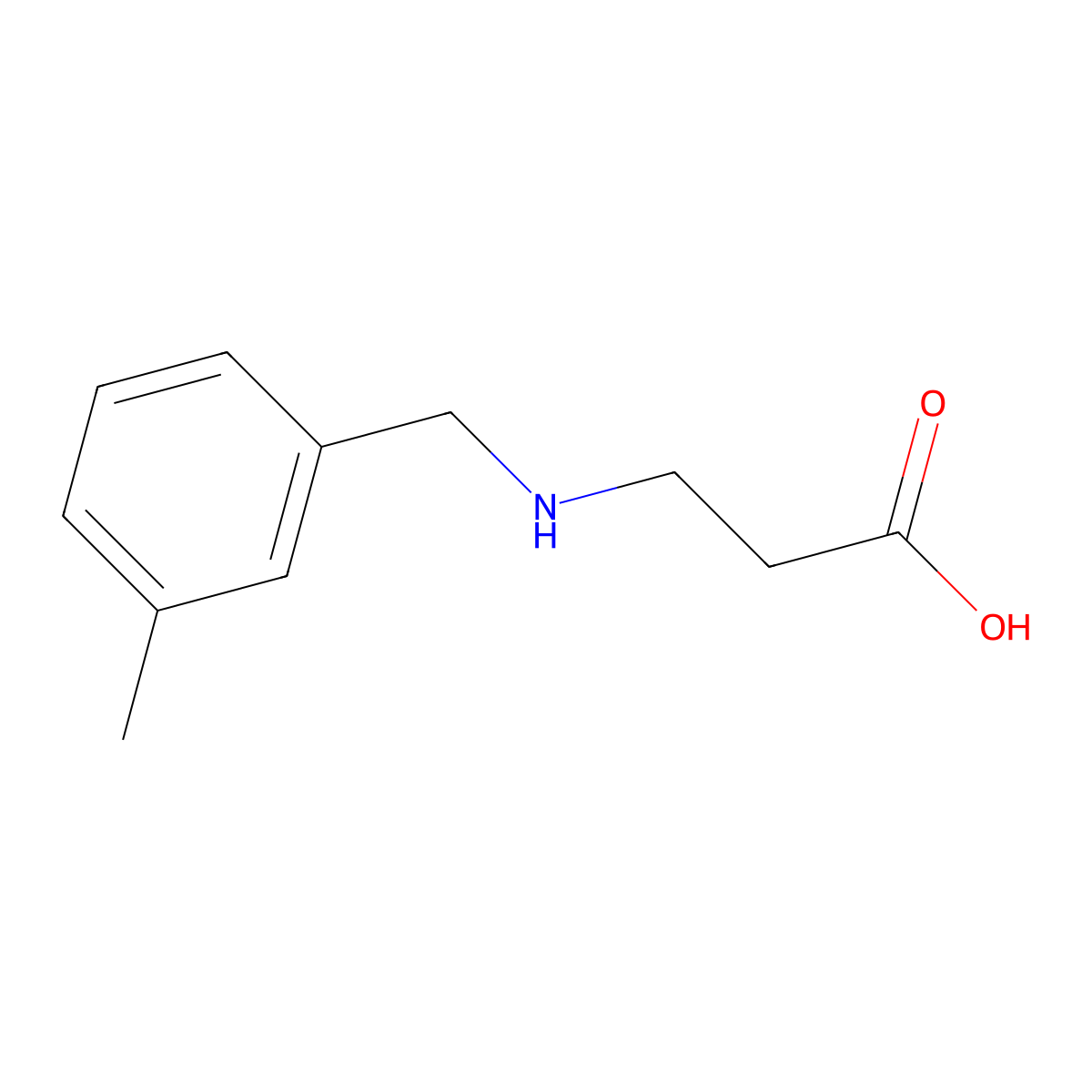 3-{[(3-Methylphenyl)methyl]amino}propanoic acid molecular structure, CAS 849616-03-1
