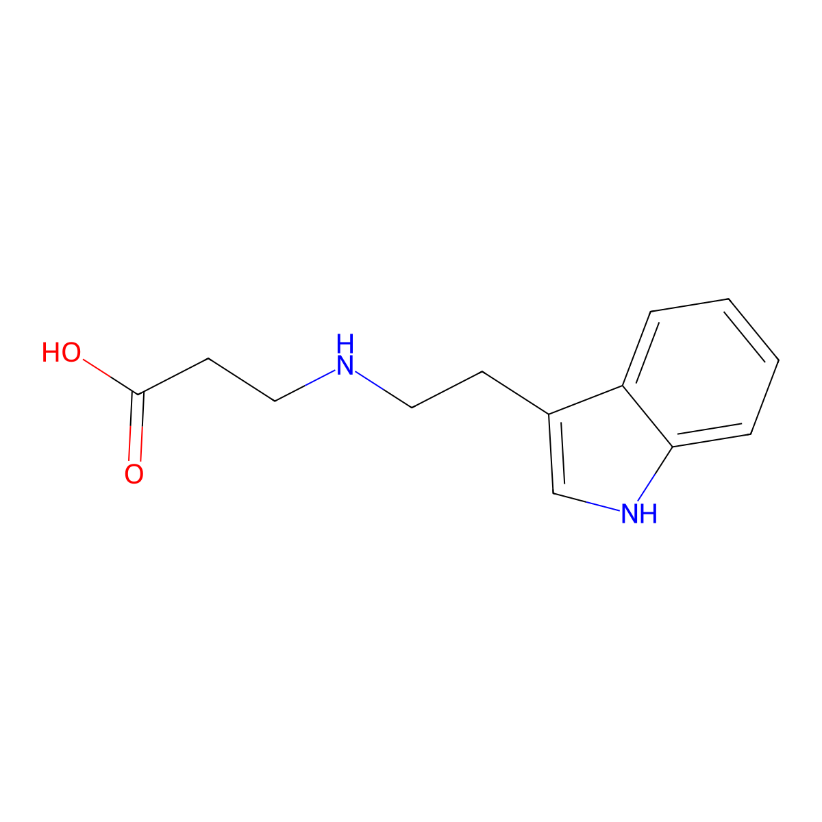 3-{[2-(1H-indol-3-yl)ethyl]amino}propanoic acid molecular structure, CAS 849616-15-5