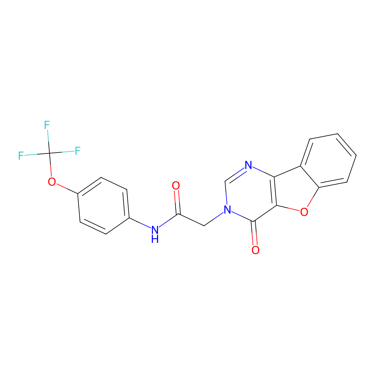 2-(4-oxobenzofuro[3,2-d]pyrimidin-3(4H)-yl)-N-(4-(trifluoromethoxy)phenyl)acetamide molecular structure, CAS 849616-63-3