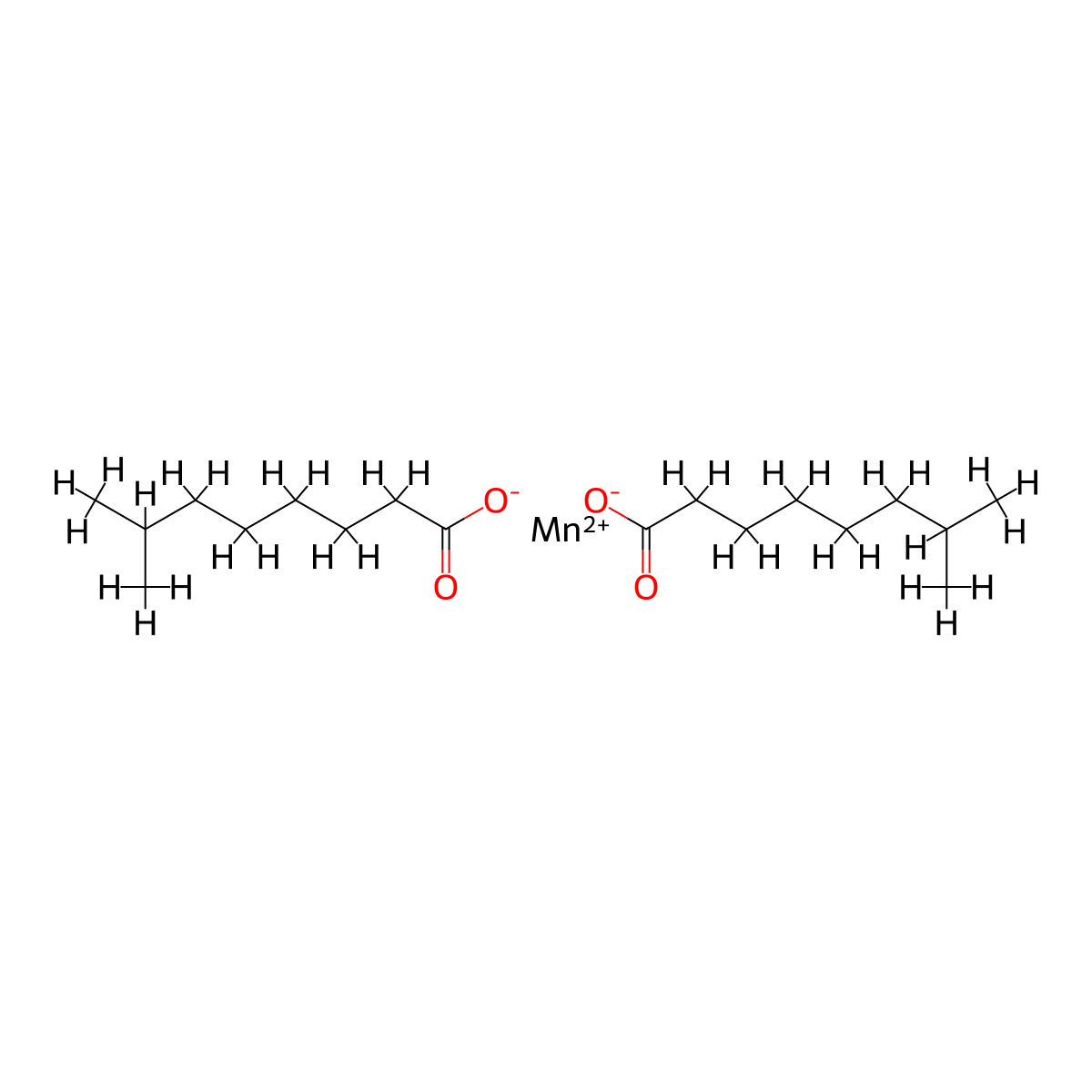 Isononanoic acid, manganese salt (1:?) molecular structure, CAS 84962-56-1
