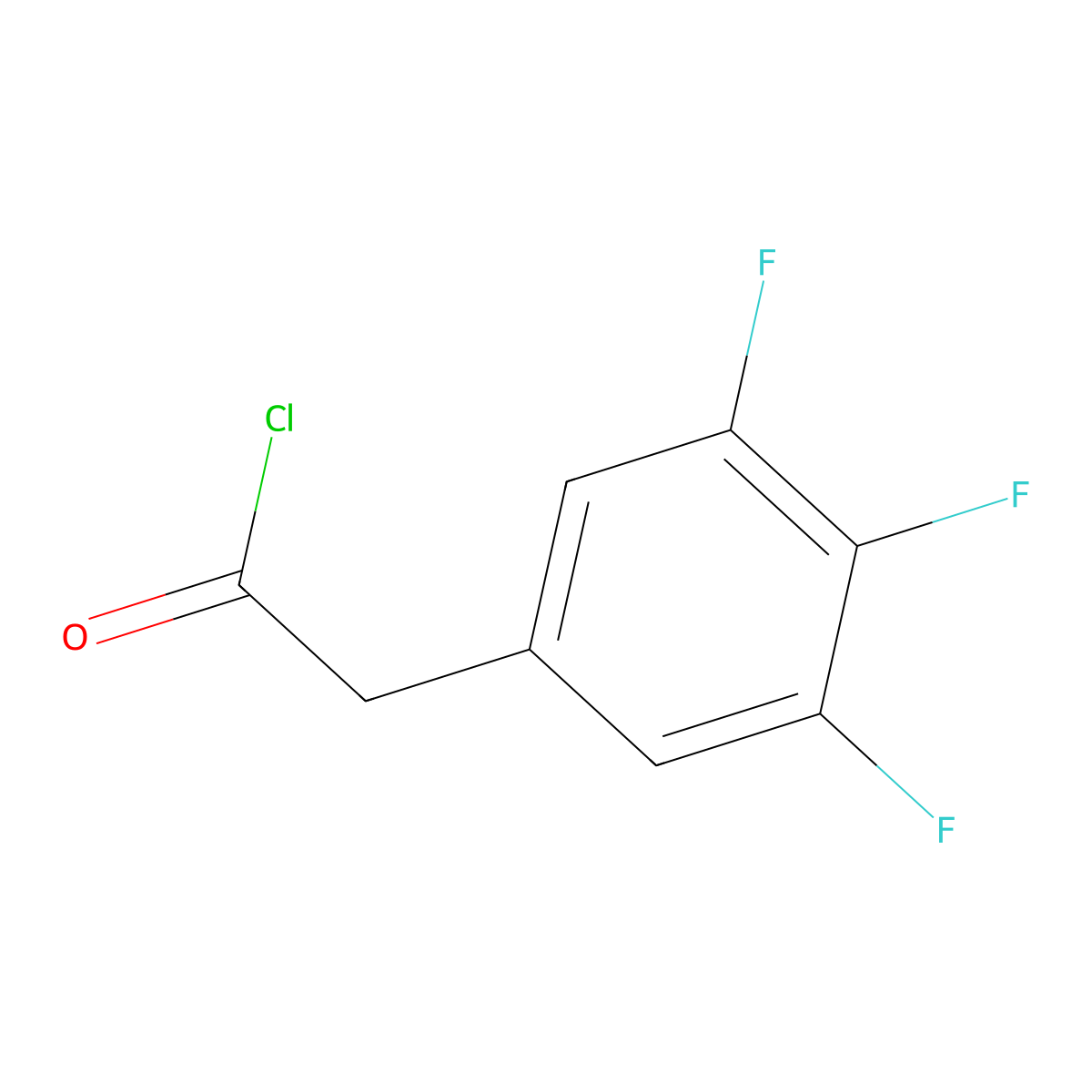 3,4,5-Trifluorophenylacetyl chloride molecular structure, CAS 849623-76-3