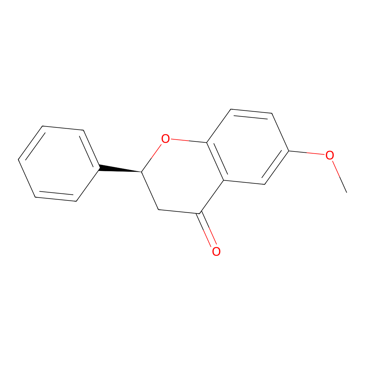 (S)-2,3-Dihydro-6-methoxy-2-phenyl-4-benzopyrone molecular structure, CAS 84963-03-1