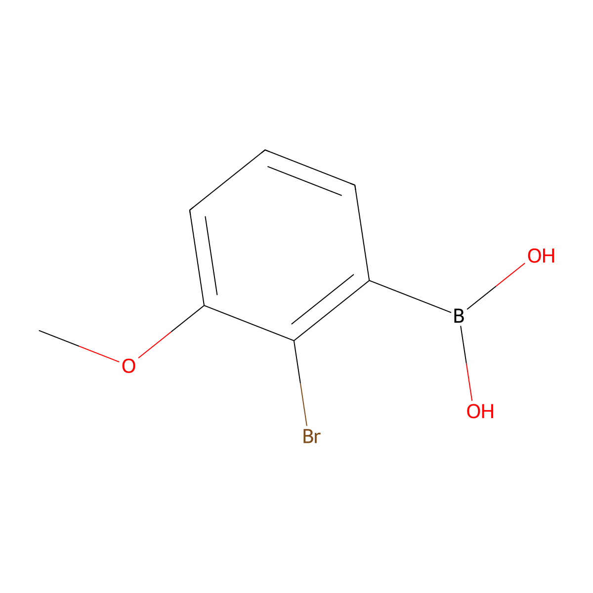 (2-Bromo-3-methoxyphenyl)boronic acid molecular structure, CAS 849630-88-2