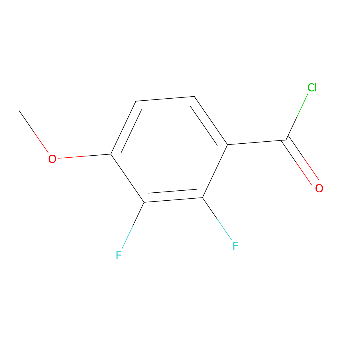 2,3-Difluoro-4-methoxybenzoyl chloride molecular structure, CAS 849632-69-5