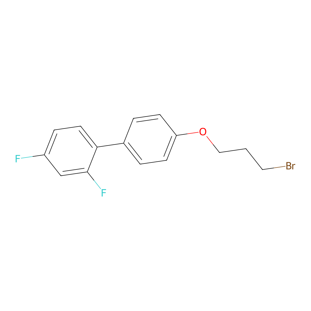 4'-(3-Bromopropoxy)-2,4-difluoro-1,1'-biphenyl molecular structure, CAS 849633-88-1
