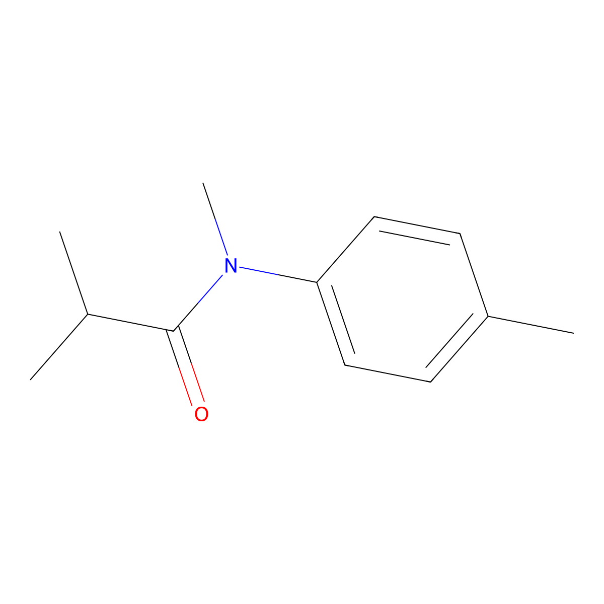 N,2-dimethyl-N-(4-methylphenyl)propanamide molecular structure, CAS 849642-09-7