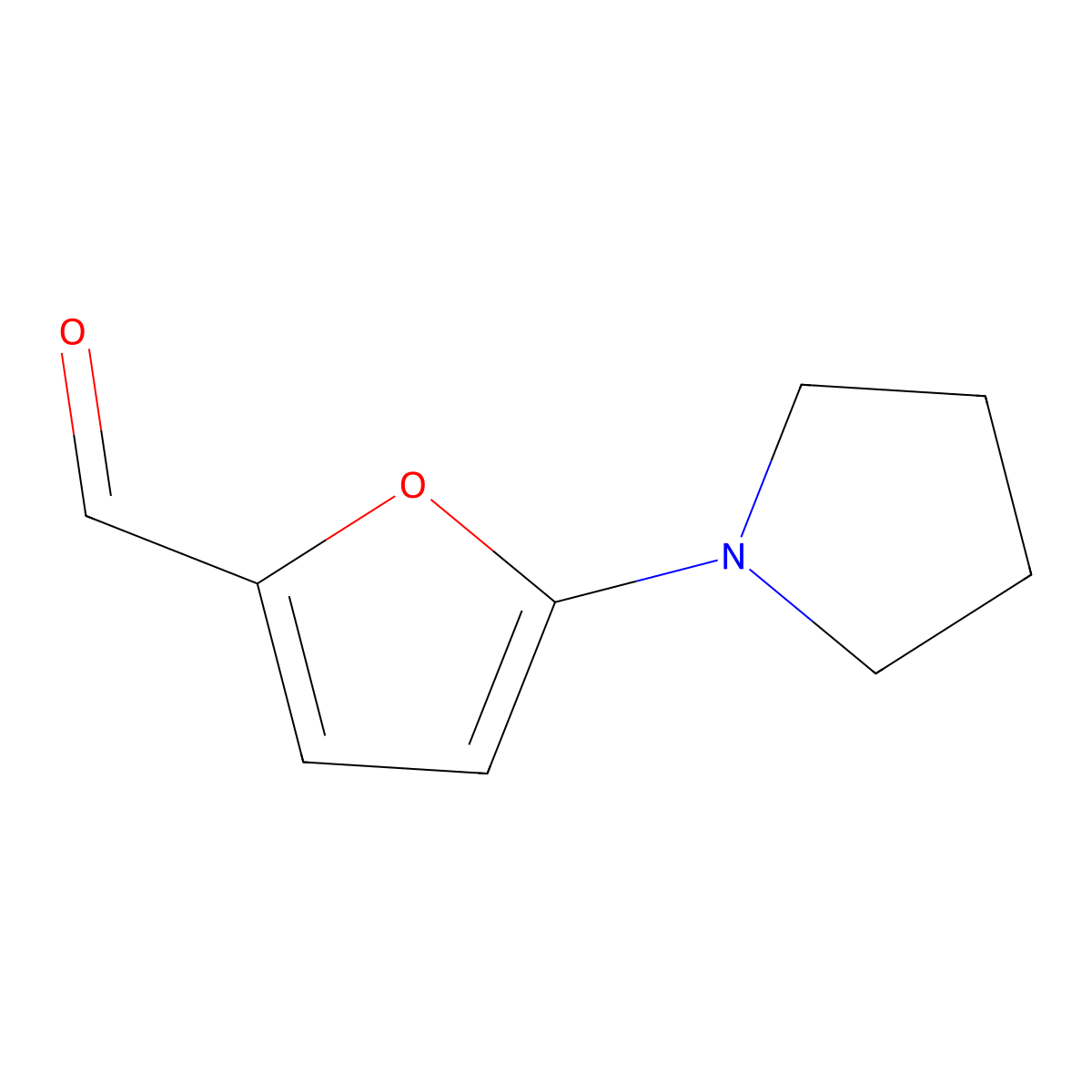 5-(Pyrrolidin-1-yl)furan-2-carbaldehyde molecular structure, CAS 84966-28-9