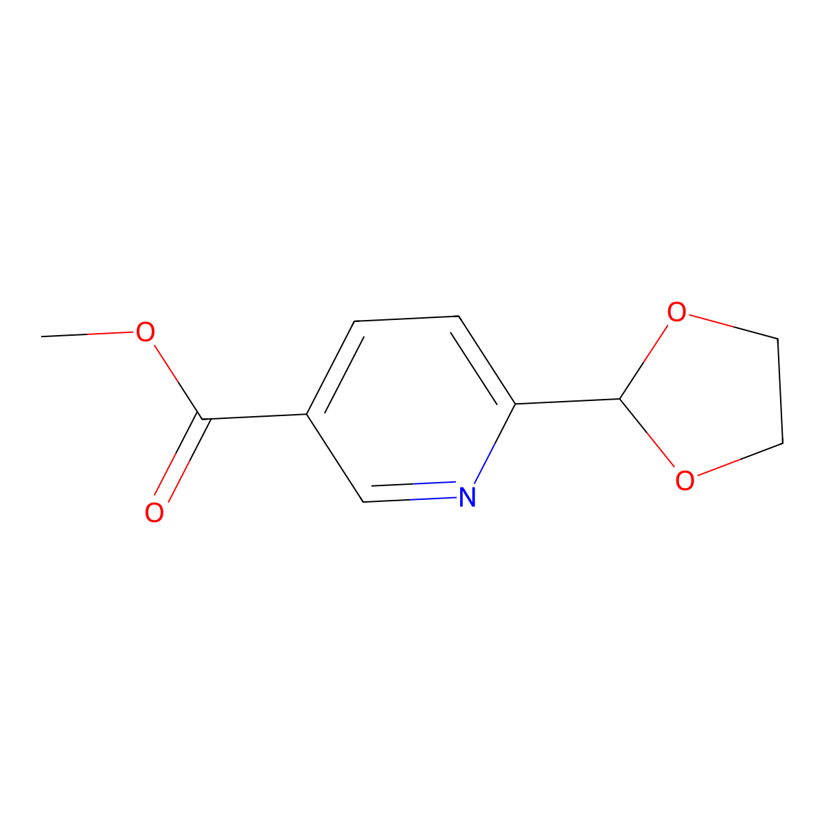 Methyl 6-(1,3-dioxolan-2-YL)nicotinate molecular structure, CAS 849662-01-7