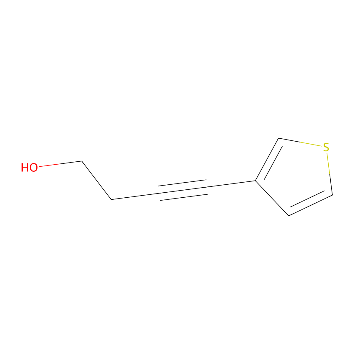 4-(Thiophen-3-yl)but-3-yn-1-ol molecular structure, CAS 849662-93-7