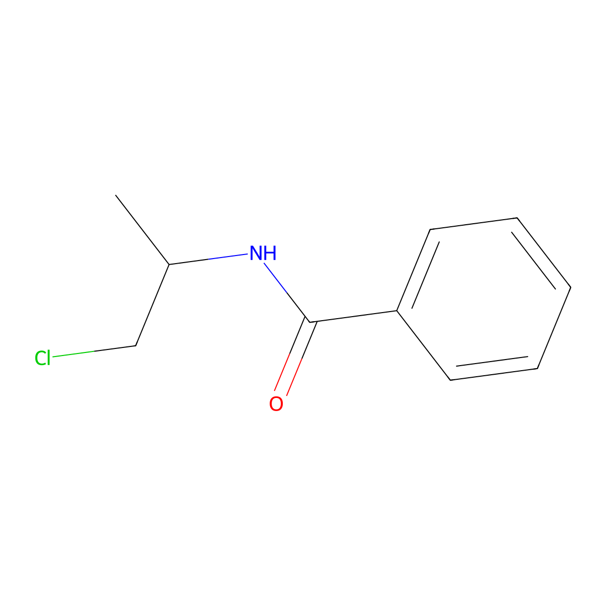 N-(1-chloropropan-2-yl)benzamide molecular structure, CAS 84967-87-3