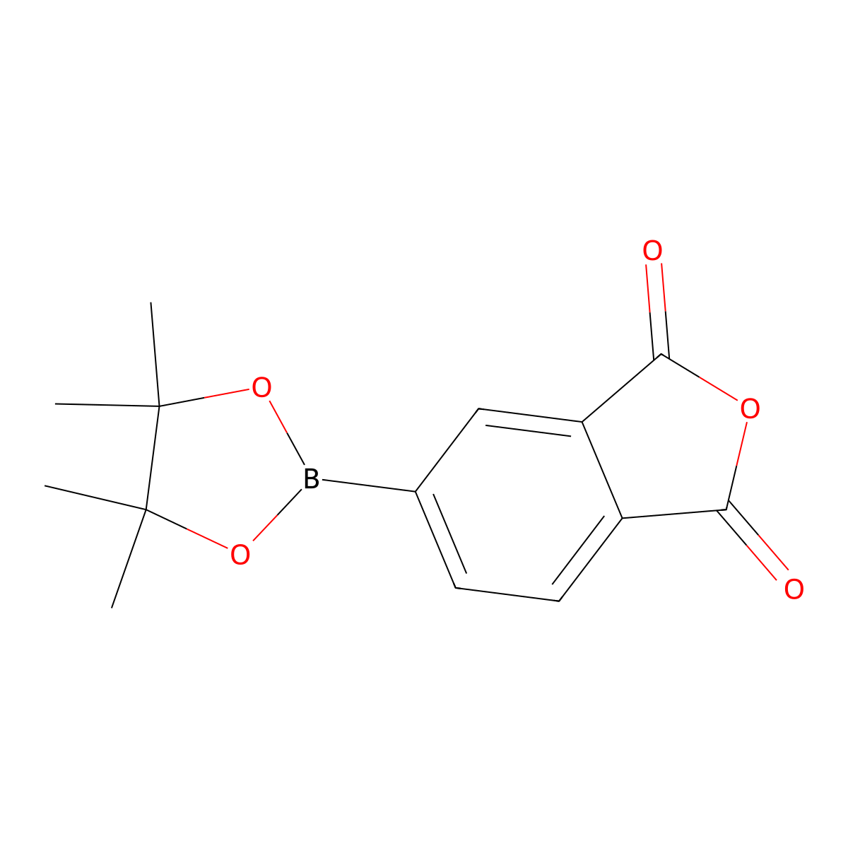 Phthalic anhydride-4-boronic acid pinacol ester molecular structure, CAS 849677-21-0