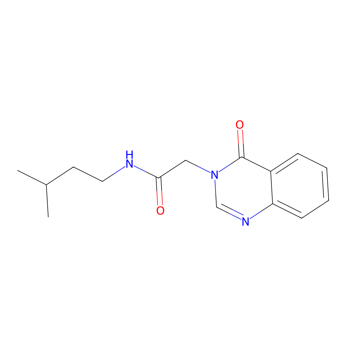 N-isopentyl-2-[4-oxo-3(4H)-quinazolinyl]acetamide molecular structure, CAS 849679-10-3
