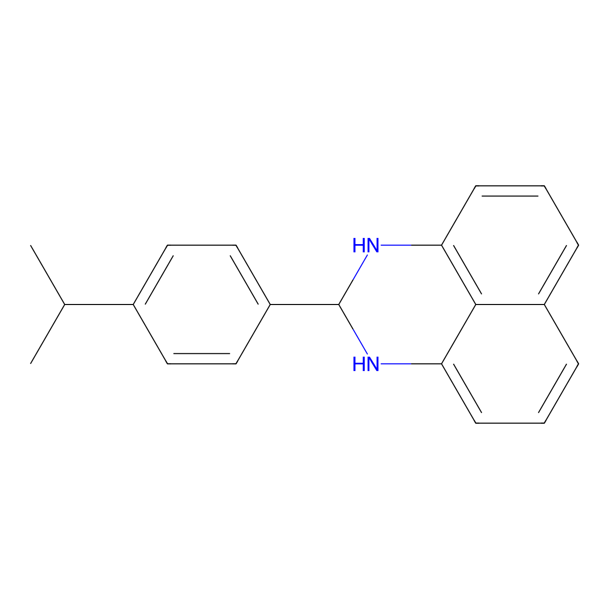 2-[4-(propan-2-yl)phenyl]-2,3-dihydro-1H-perimidine molecular structure, CAS 84968-63-8