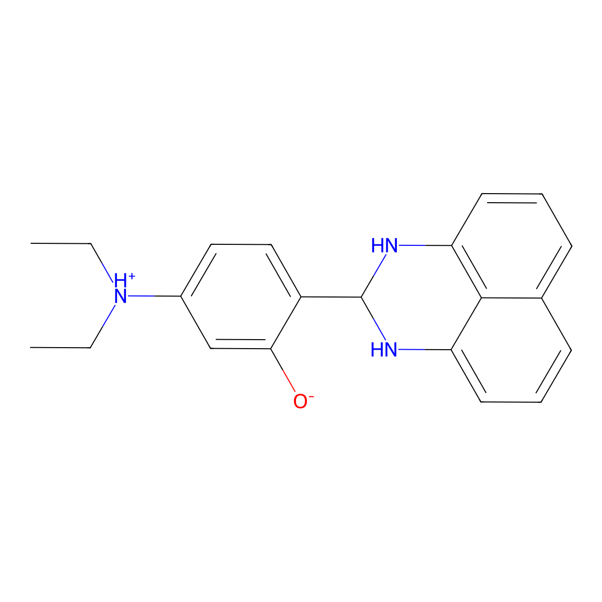 5-(diethylamino)-2-(2,3-dihydro-1H-perimidin-2-yl)phenol molecular structure, CAS 84968-64-9
