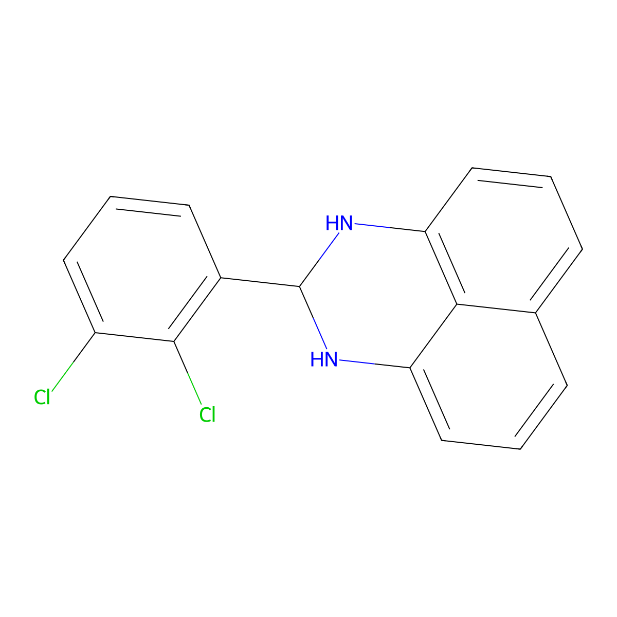 2-(2,3-dichlorophenyl)-2,3-dihydro-1H-perimidine molecular structure, CAS 84968-65-0