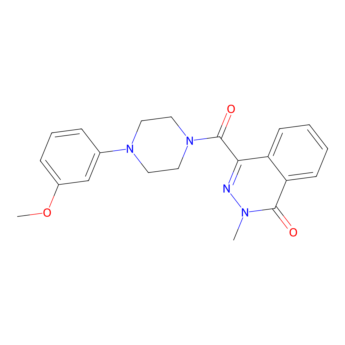 4-{[4-(3-methoxyphenyl)piperazino]carbonyl}-2-methyl-1(2H)-phthalazinone molecular structure, CAS 849680-03-1