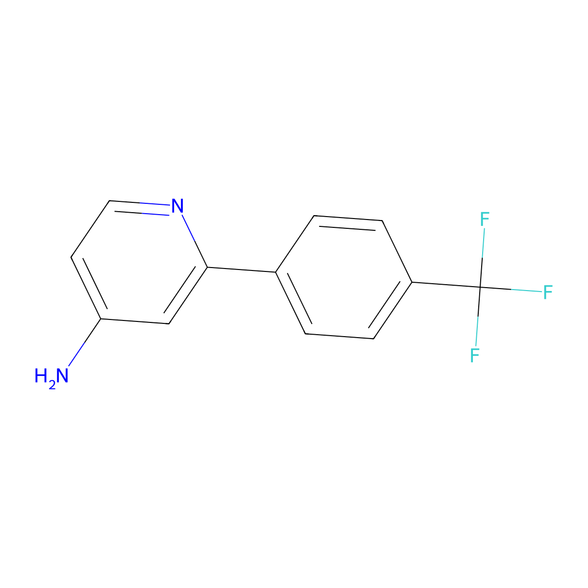 2-[4-(Trifluoromethyl)phenyl]pyridin-4-amine molecular structure, CAS 849680-65-5