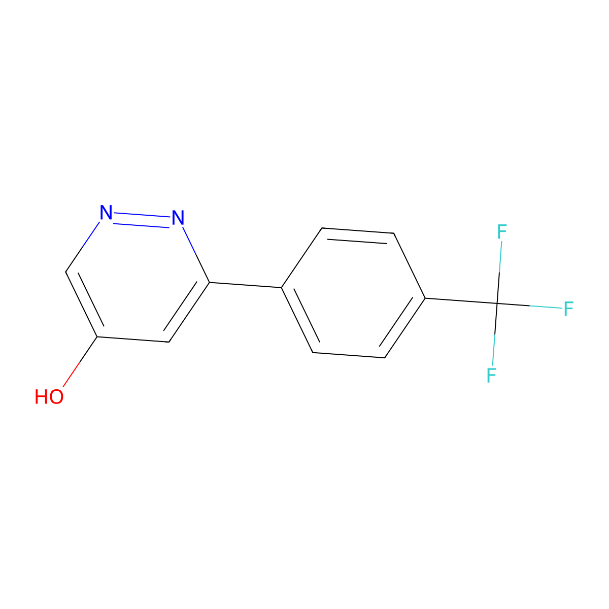 4-Pyridazinol, 6-[4-(trifluoromethyl)phenyl]- molecular structure, CAS 849680-81-5