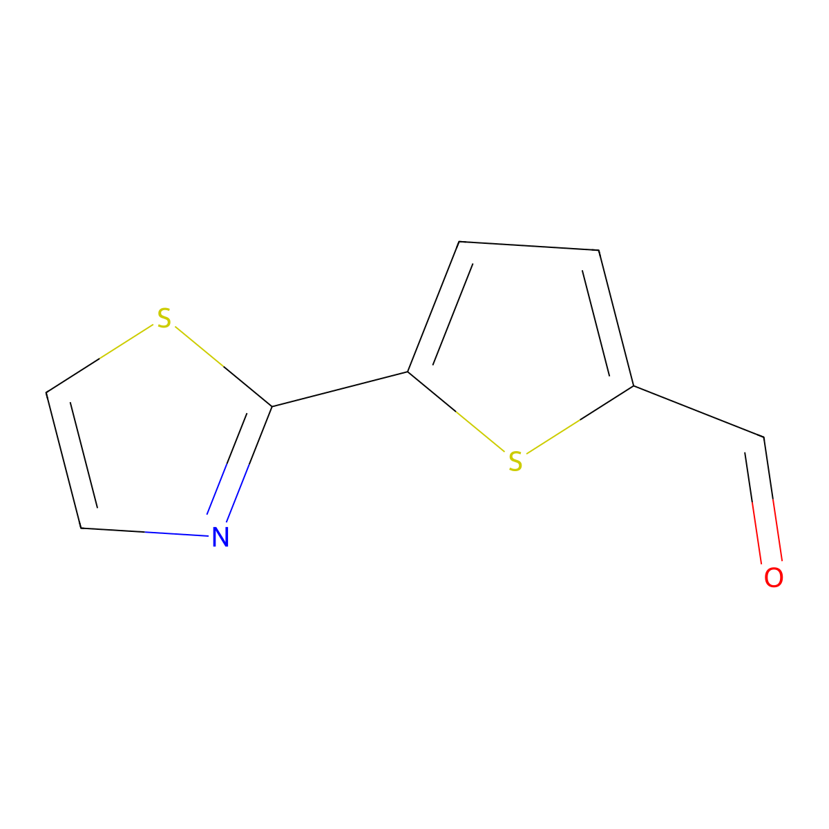 5-(1,3-Thiazol-2-YL)thiophene-2-carbaldehyde molecular structure, CAS 849680-92-8